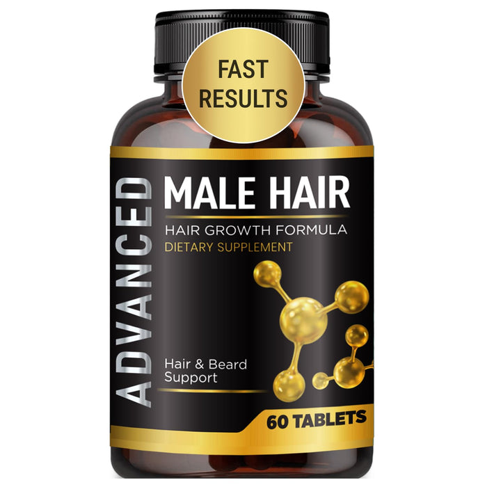 Vitaminas para el crecimiento del cabello para hombres: píldoras vitamínicas de apoyo contra la caída del cabello y bloqueador de DHT para hombres.