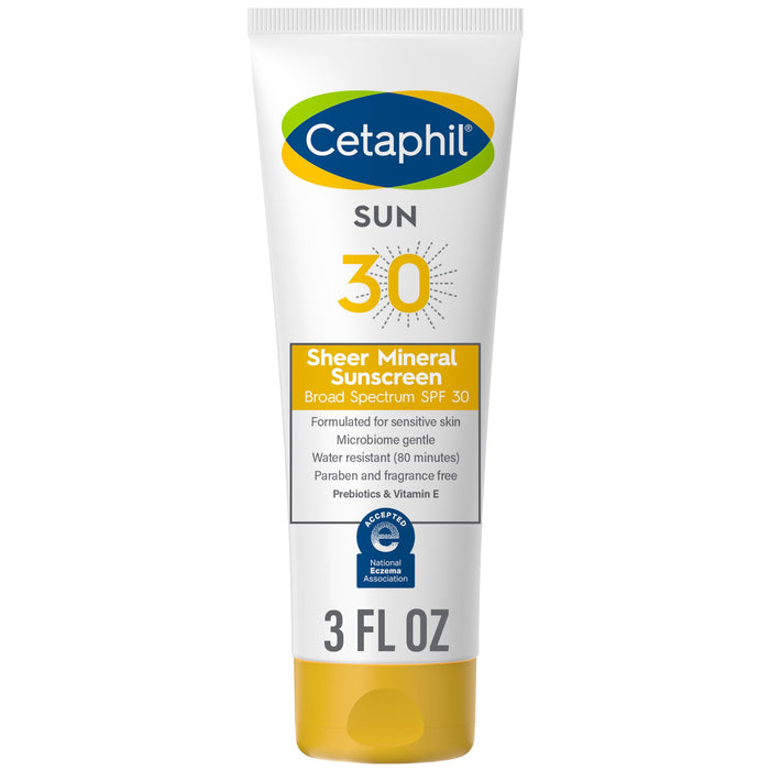 Lotion solaire minérale transparente CETAPHIL pour le visage et le corps