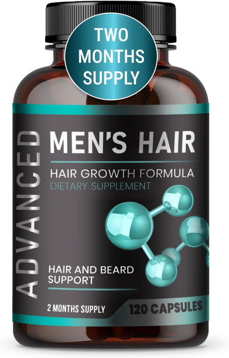 Vitaminas para el crecimiento del cabello para hombres: píldoras contra la caída del cabello. Suplemento para el crecimiento del cabello y la barba para un cabello más grueso y voluminoso