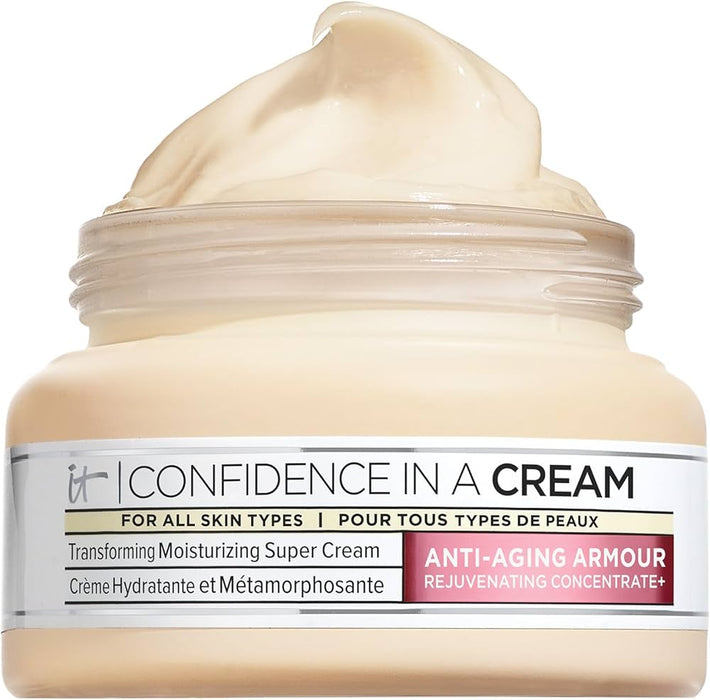 Crème hydratante anti-âge pour le visage Confidence in a Cream de IT Cosmetics – Réduit visiblement les ridules, les rides et les signes de vieillissement cutané