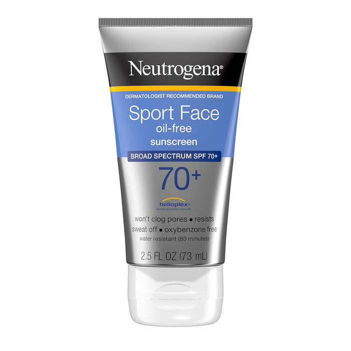 Crème solaire Neutrogena Sport Face, écran solaire à large spectre SPF 70+ | Écran solaire résistant à l'eau pour le visage