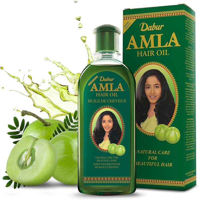 Aceite capilar Dabur Amla: aceite indio nutritivo para hombres y mujeres, para un cabello y un cuero cabelludo saludables e hidratados