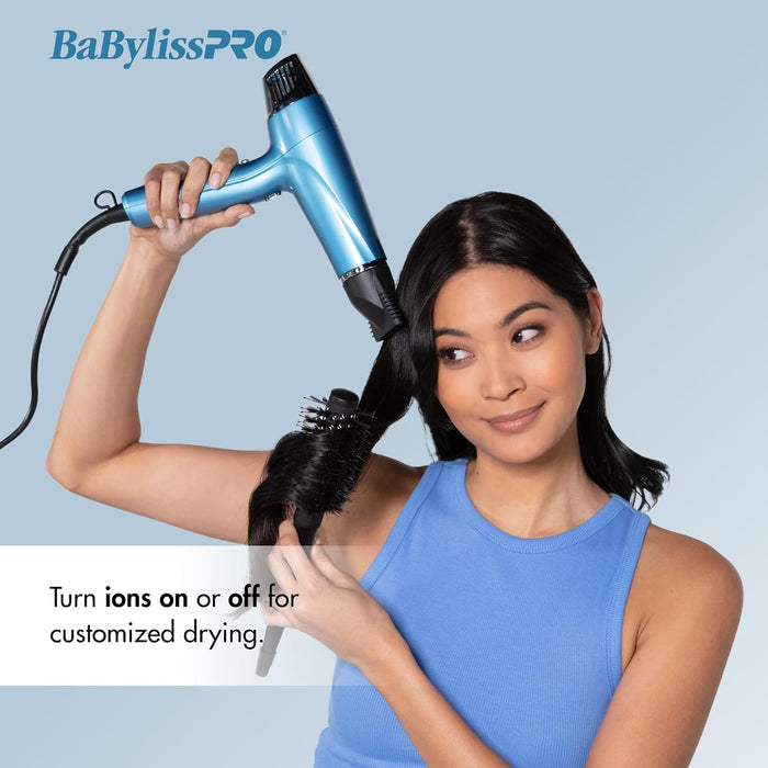 Sèche-cheveux BabylissPRO Nano Titanium, sèche-cheveux professionnel de 1875 watts, technologie ionique sèche les cheveux plus rapidement avec moins de frisottis