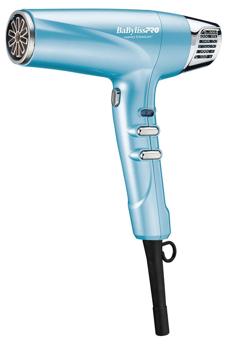 Sèche-cheveux BabylissPRO Nano Titanium, sèche-cheveux professionnel de 1875 watts, technologie ionique sèche les cheveux plus rapidement avec moins de frisottis