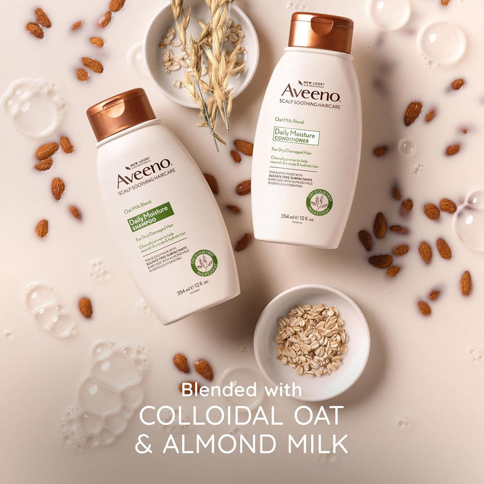 Shampoing sans sulfate au lait d'avoine Aveeno Farm-Fresh avec flocons d'avoine colloïdaux et lait d'amande