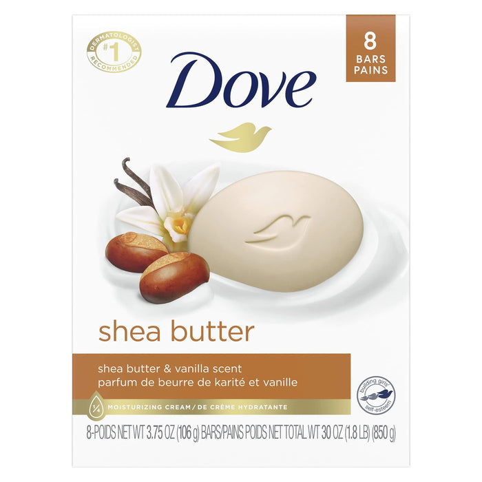 Barre de savon Dove Beauty au beurre de karité | 8 unités