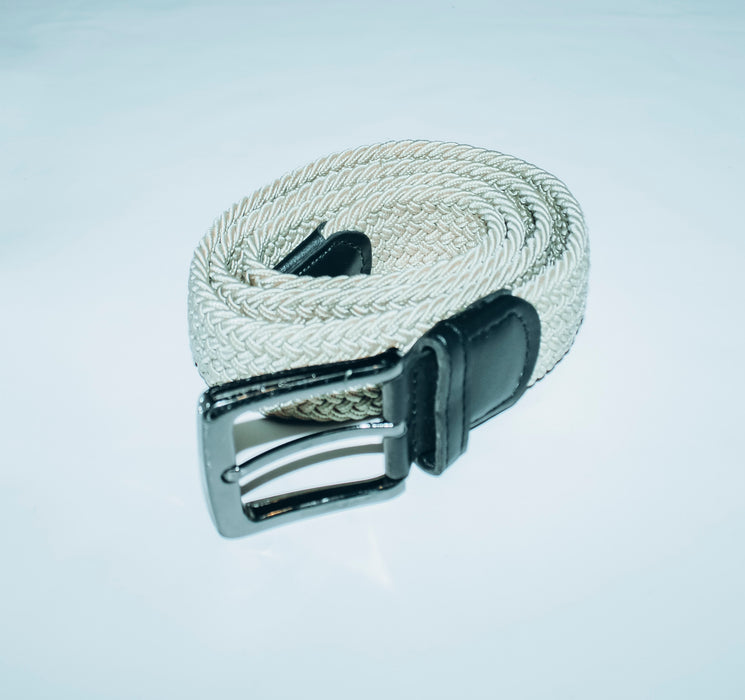 Men's Leather Casual Belt Durable Golf Belt Braided Mesh