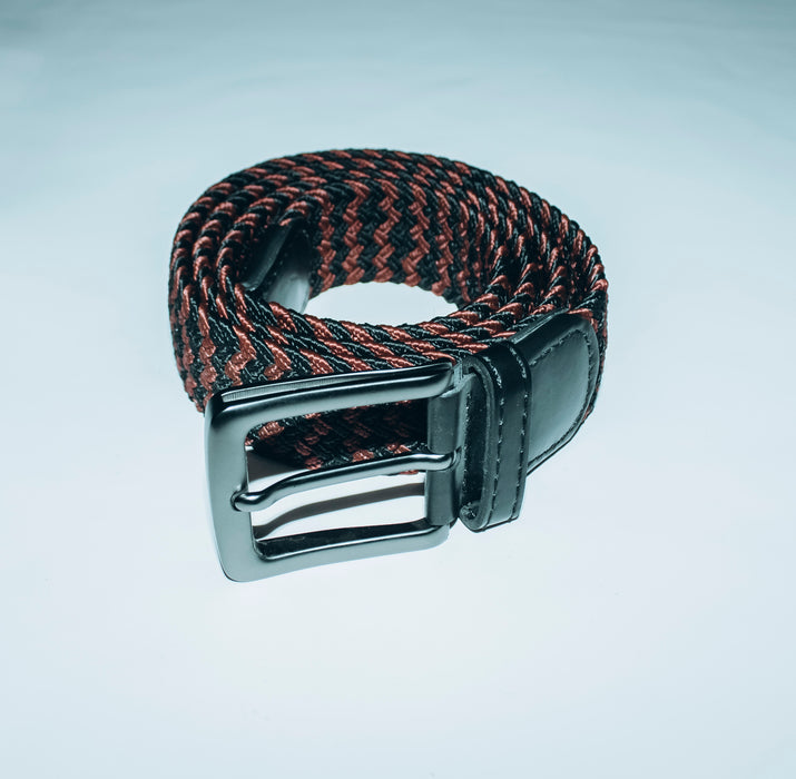 Men's Leather Casual Belt Durable Golf Belt Braided Mesh