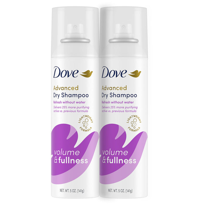 Dove Dry Shampoo Volume & Fullness 2 Count for Oily Hair for Refreshed Hair